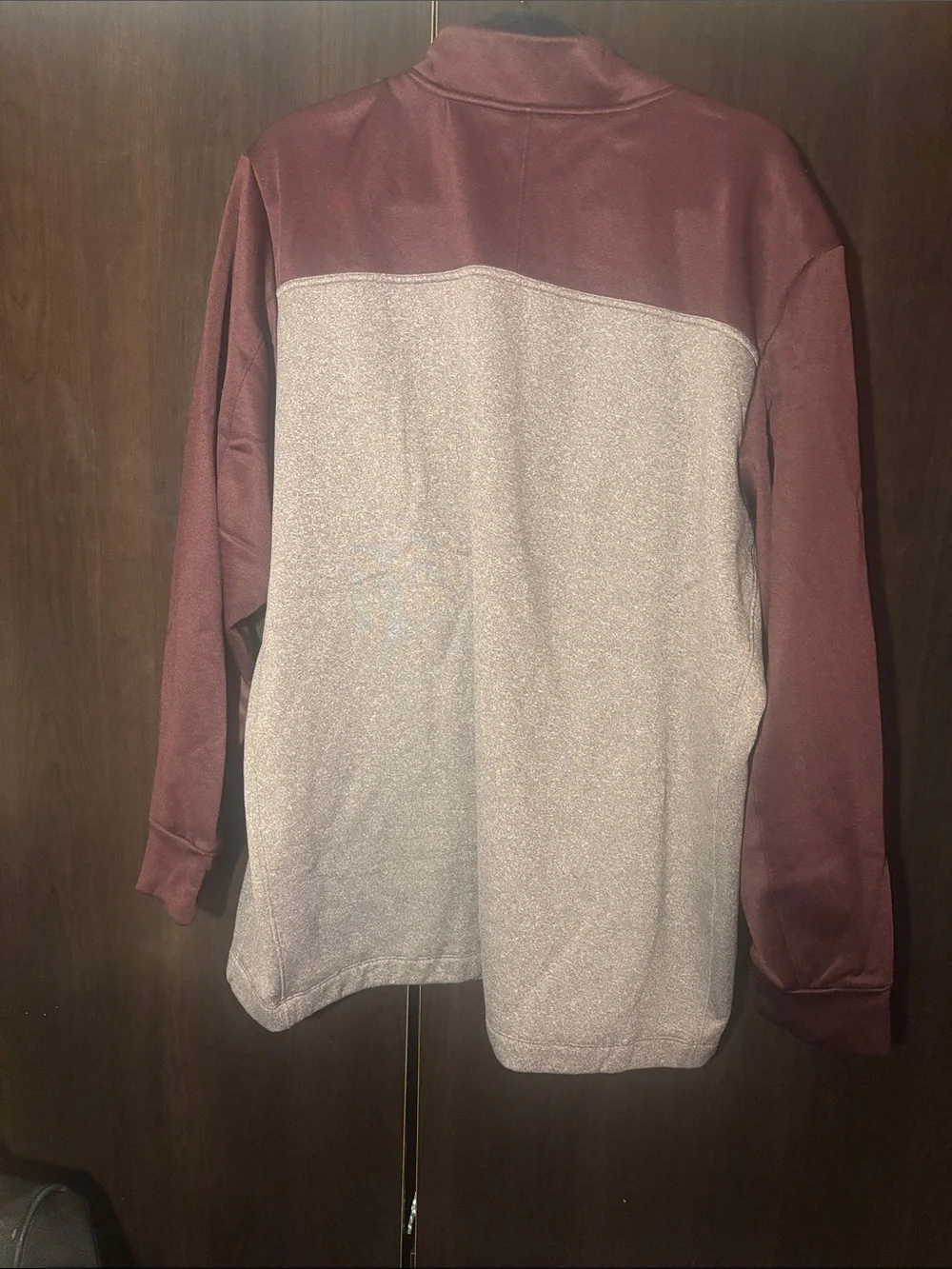 Nike Men’s Maroon and Heathered Light Maroon Quarter-Zip Pullover XXL